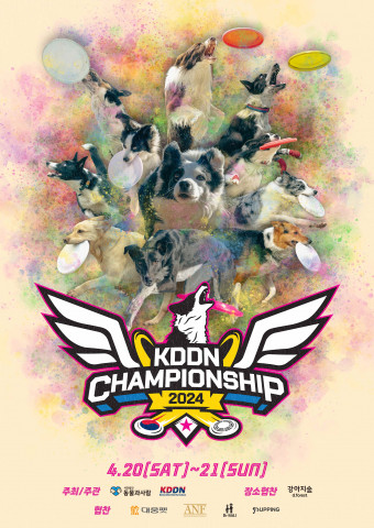 국제 디스크도그 대회 ‘KDDN 챔피언십 2024’ 포스터